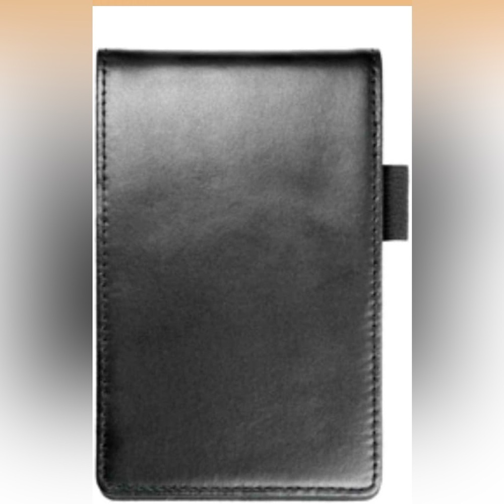 Hero's Pride Genuine Leather Notebook Case, Black, 3-5/8 X 5-3/4" 715/Lb-1